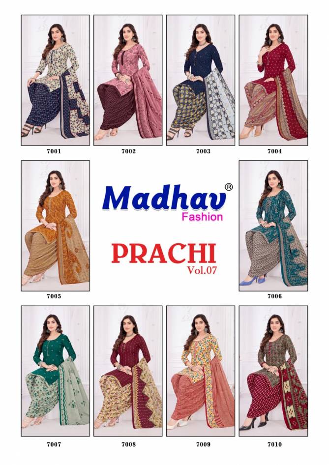 Prachi Vol 7 By Madhav Printed Cotton Dress Material Wholesale Shop In Surat
